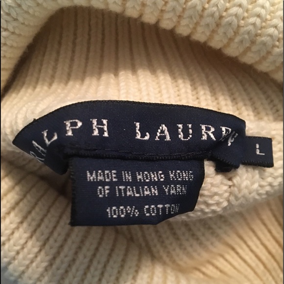 Ralph Lauren NWT cable knit/turtleneck sweater size L jr - Picture 2 of 3